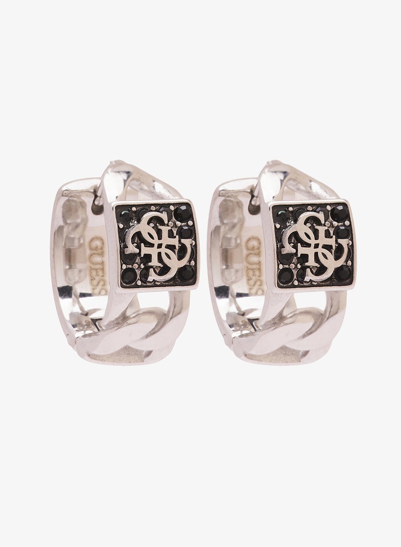 GUESS Logo 15Mm 4G Pave Earrings - Image 1