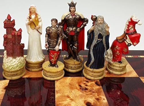 HPL King ArthurSir Lancelot Medieval Times Camelot Chess Men Set NO Board - Image 1