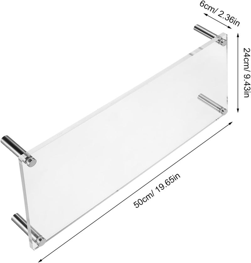 Slim Acrylic Computer Monitor Stand: Clear Computer Screen Stand Riser for Desk Laptop - Display Tabletop Riser Modern Office Accessories 50*24cm - Image 4