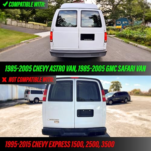 USR UNIQUE STYLE RACING 85-05 Astro Van Tail Light – Replacement Tail Lamps Set (Left + Right) Compatible with 1985-2005 Chevy Astro Van Chevrolet / GMC Safari Van All Models (Dark Cherry RED Lens, Plug & Play Ready) - Image 4
