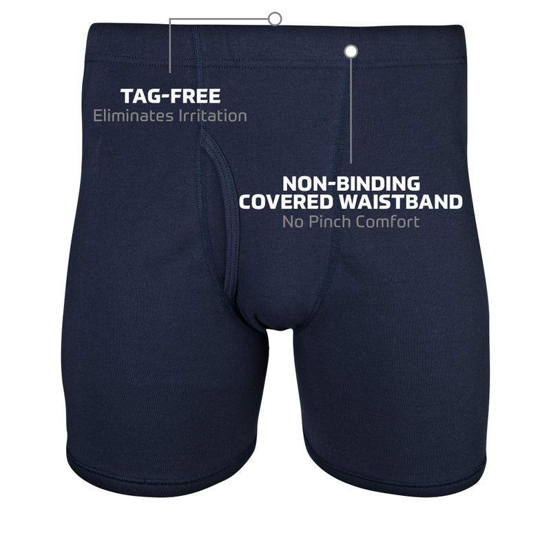 Gildan شورتات بوكسر للرجال من جيلدان بحزام خفي، عبوة متعددة، مختلط ملكي (5 قطع)، كبير جداً - Image 2