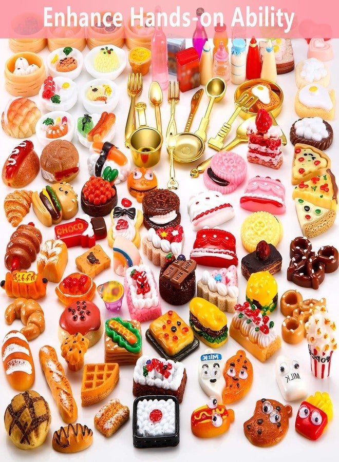 Pmeixcy 50 Pcs Mini Food Tiny Toys, Easter Food Accessories, Miniature Food, Miniature Dolls House Food Accessories, Food Drink Bottles Pretend Play Kitchen Game Party Toys(Random) - Image 5