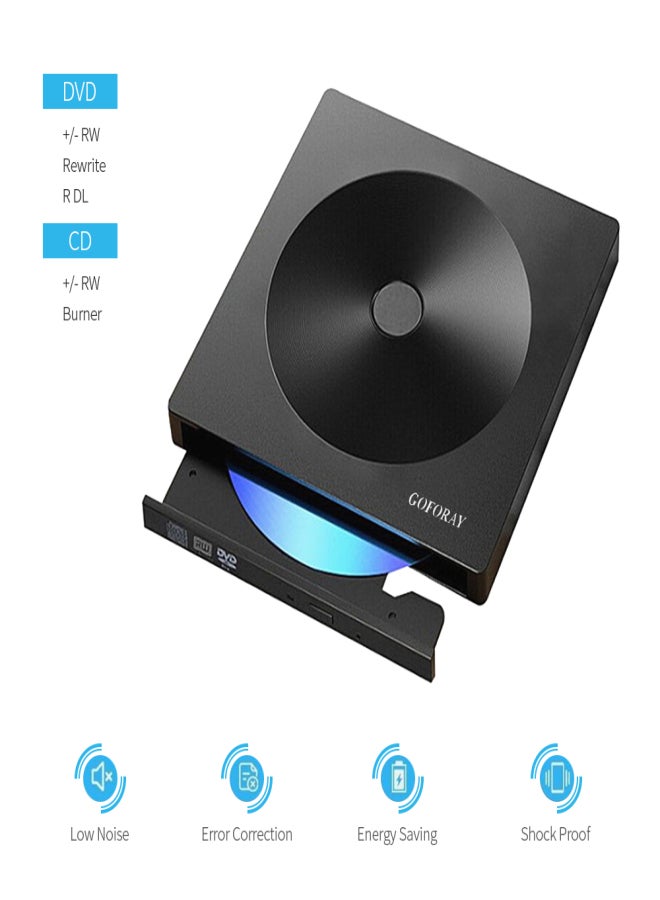 USB 3.0 Type-C External DVD Recorder CD-RW DVD-RW CD DVD ROM Player Drive Writer Rewriter Portable ODD HDD Burner Drive for Windows/ Mac OS - Image 3