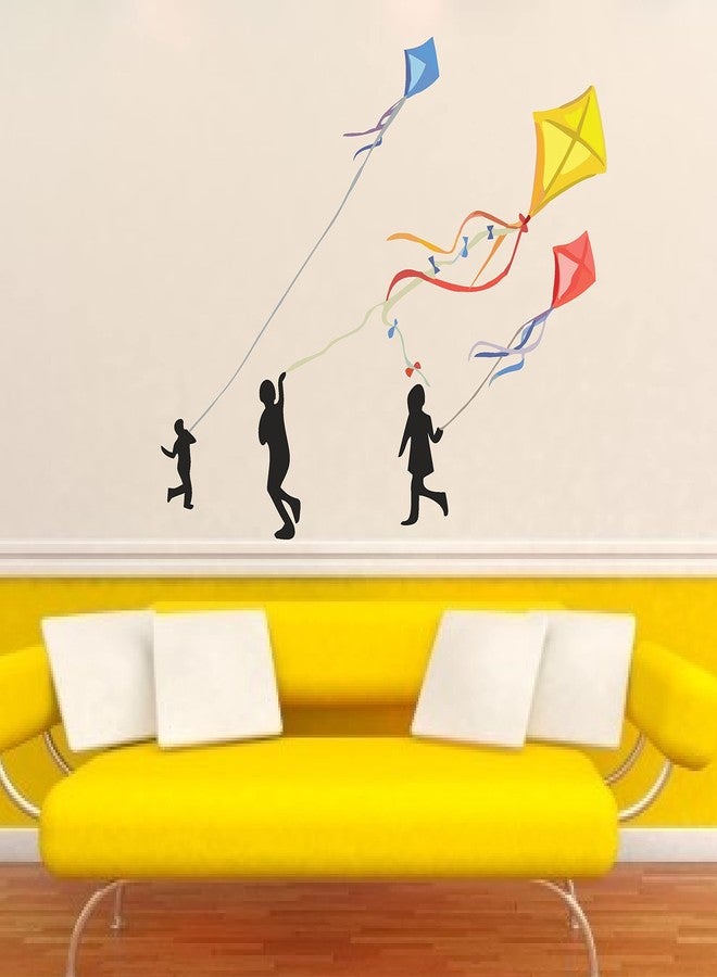 Advait Designs تصميمات أدفيت - ملصق حائط من الفينيل PVC مزخرف للأطفال يلعبون بالطائرات الورقية (91 سم × 67 سم) - Image 5