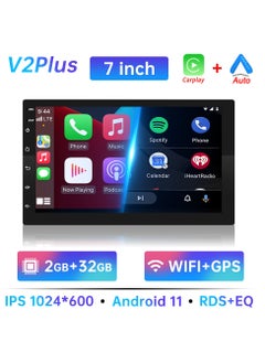 Generic Car Audio Multimedia Player, Android Double Din Car Stereo,  7 Inch HD Touch Screen Car Radio Audio System With GPS Navigation for Hyundai Nissan Toyota Kia, ( 7Inch 2 32G Carplay )  - Image 1