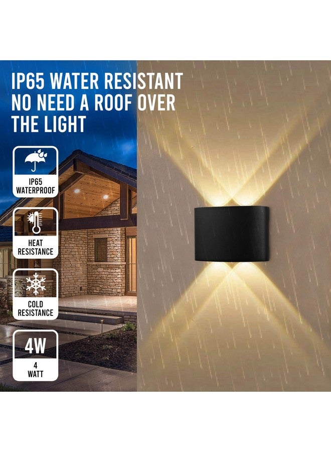 Gesto 4W Waterproof Led Wall Light for Home Decoration - Up Down 2-Way LED Wall Lamp | IP65 Outdoor Fancy Wall Lights for Balcony,Gate,Elevation,Garden,Patio | Decorative Wall Mount Light -Pack of 1 - Image 2