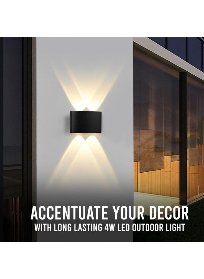Gesto 4W Waterproof Led Wall Light for Home Decoration - Up Down 2-Way LED Wall Lamp | IP65 Outdoor Fancy Wall Lights for Balcony,Gate,Elevation,Garden,Patio | Decorative Wall Mount Light -Pack of 1 - Image 4