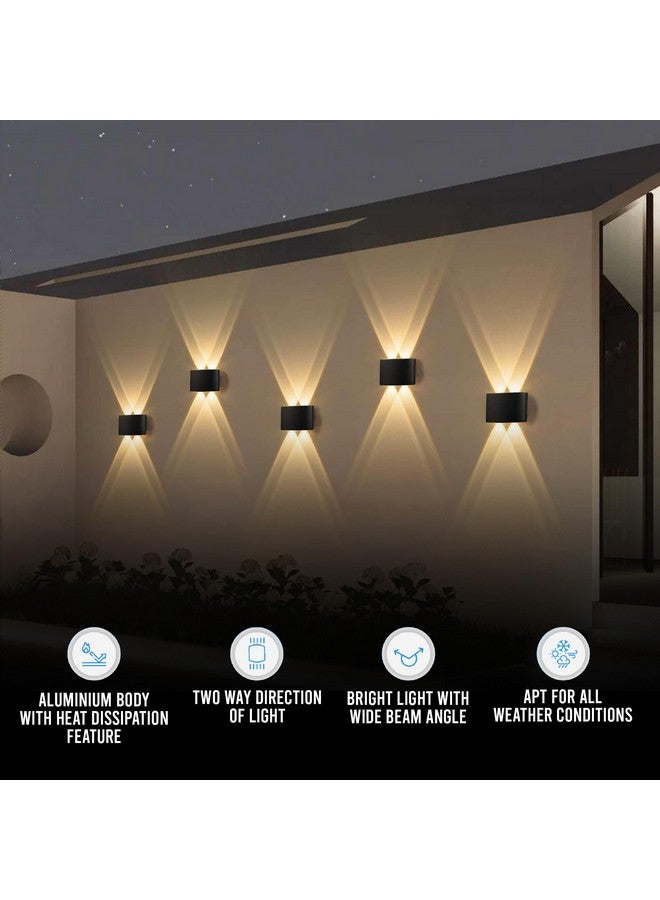 Gesto 4W Waterproof Led Wall Light for Home Decoration - Up Down 2-Way LED Wall Lamp | IP65 Outdoor Fancy Wall Lights for Balcony,Gate,Elevation,Garden,Patio | Decorative Wall Mount Light -Pack of 1 - Image 3