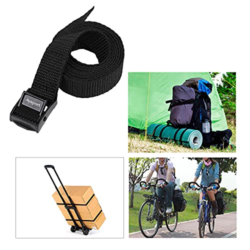 Ayaport Lashing Straps with Buckles Adjustable Cam Buckle Tie Down Cinch Strap for Packing Black 4 Pack - Image 5