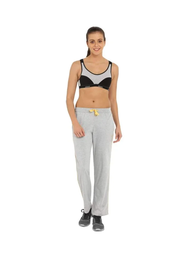 JOCKEY Jockey 1378 Women Wire free Padded Super Combed Cotton Elastane Stretch Full Coverage Racer Back Active Bra with Stay Fresh and Moisture Move Treatment