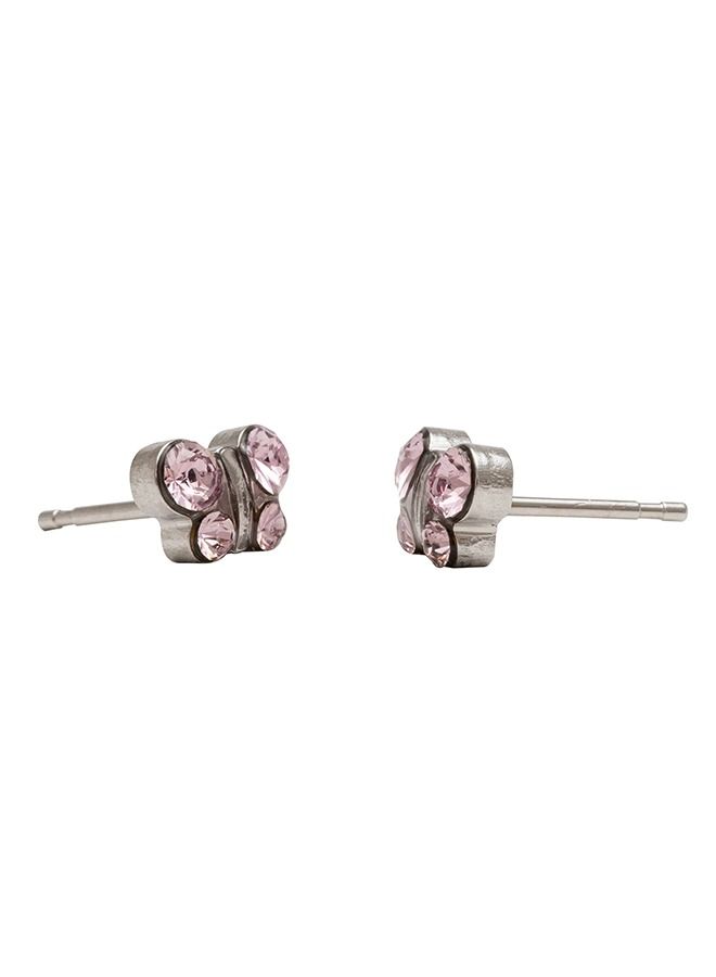 Studex Light Amethyst Butterfly Shape Allergy-Free Stainless Steel Ear Studs - Image 4