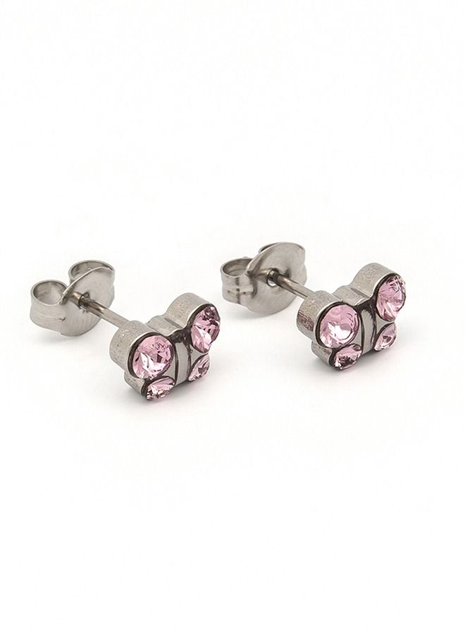 Studex Light Amethyst Butterfly Shape Allergy-Free Stainless Steel Ear Studs - Image 2
