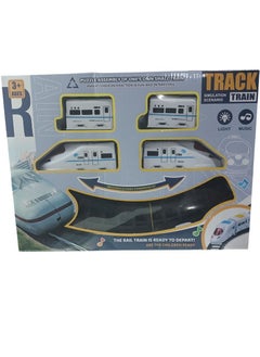 Generic Train Set (10 Pieces) - Classic Train - Train Playset Simulates Real Style - Kids Train Toy - Fun Train Toys for Kids - Train Car Simulation - Train Toy - Train Toys with Plastic Rail - Train Track Assembly Toy - Kids Train Toy with Track Set  - Image 1