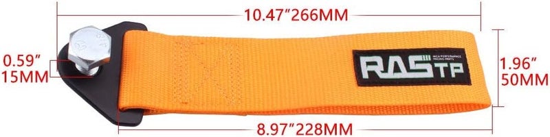 RASTP High Strength Racing Tow Strap (Orange) - Image 4
