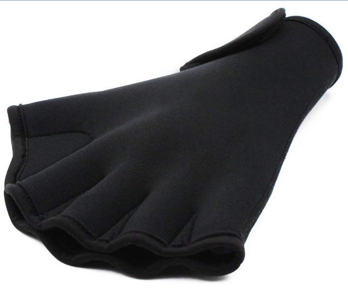 Generic Diving Swimming Gloves Sliding Paddling Palm Cover Snorkeling Duck Webbed Frog Webbed Gloves Protective Palm Cover Speed-up Beginners Black 
