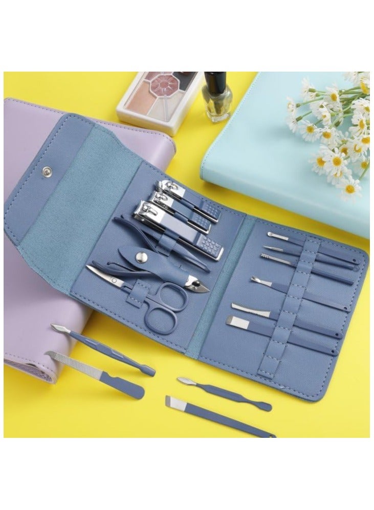 مجموعة أدوات عناية بالأظافر احترافية ستانلس ستيل مكونة من 16 قطعة ، مجموعة تقليم أظافر - Image 4