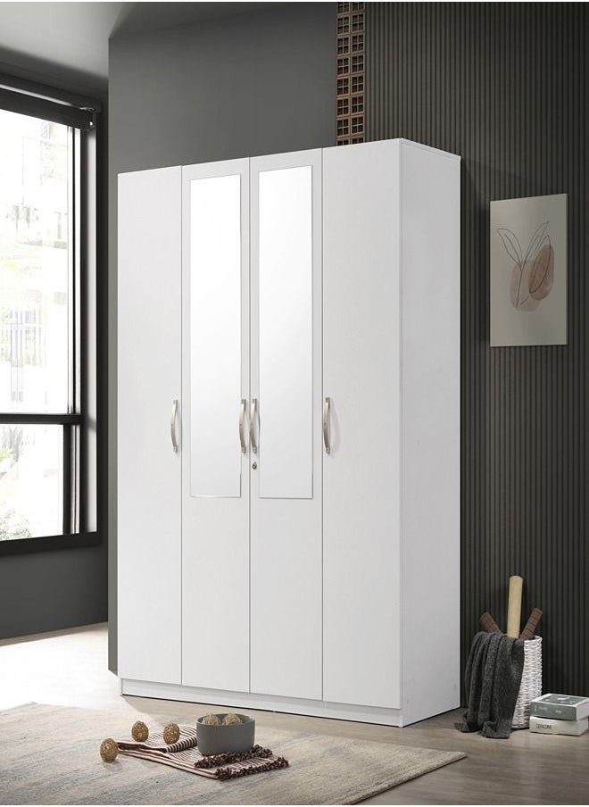 Kulltorp Plus 4-Door Wardrobe With Mirror 52 x 182 x 160 cm 