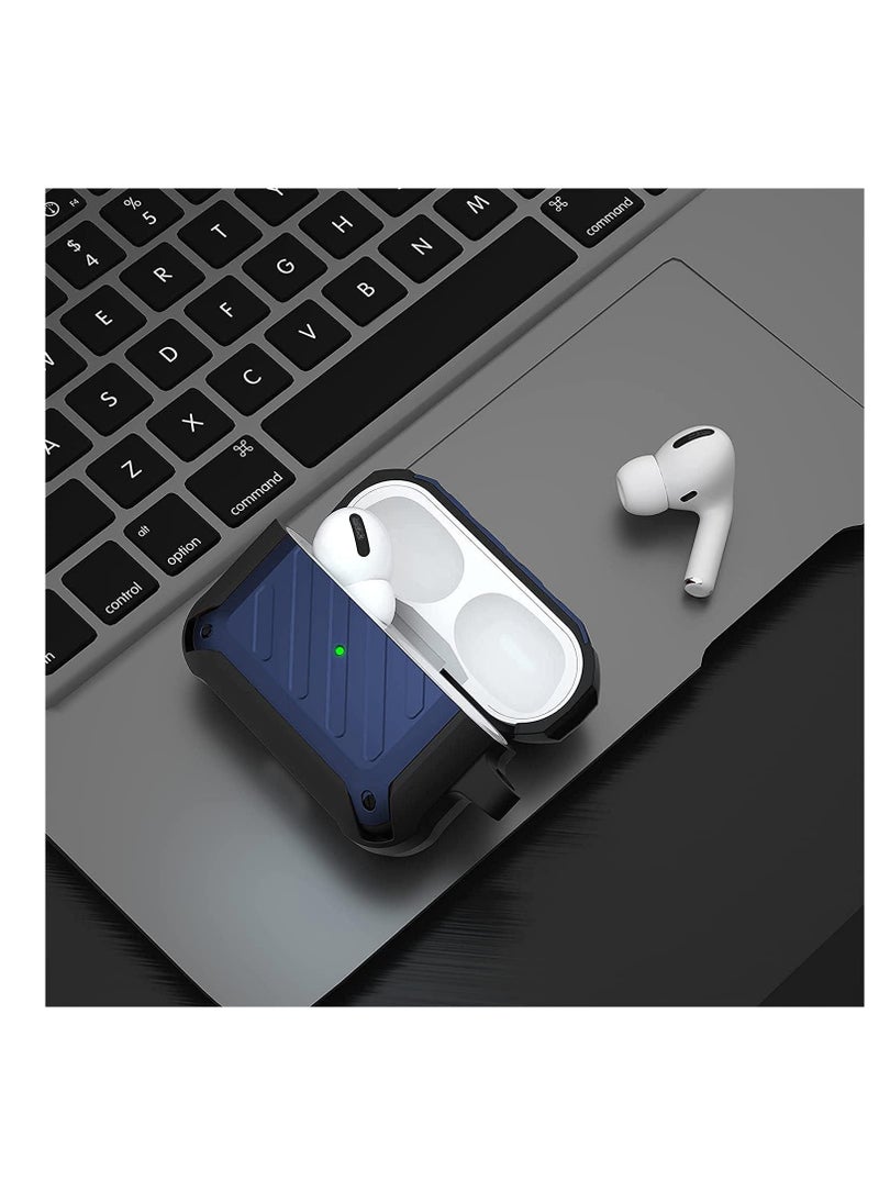 Generic - Airpods PRO Rugged Armor Hard Silicon case Blue - Image 1