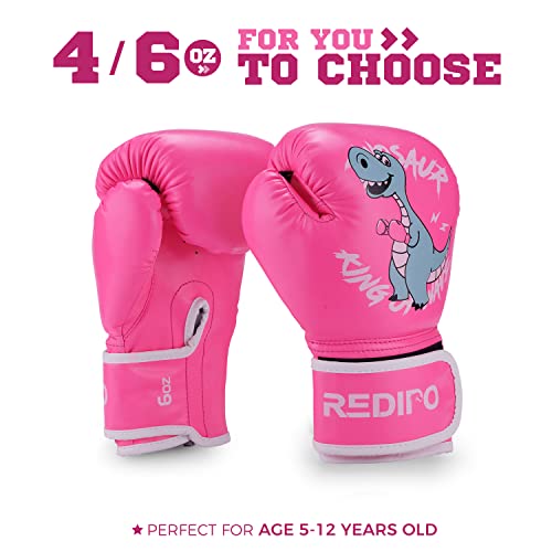 Redipo Kids Boxing Gloves for Boys and Girls, Youth Boxing Training Gloves for Kids 3-15, 4&6OZ Punching Bag Kickboxing Thai Mitts MMA Training Sparring Gloves - Image 3