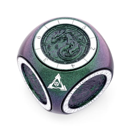 Haxtec Chameleon PurpletoGreen Spinner Dice 7in1 Color Shift DD Spinner Metal DND Dice Set DD Monster Cube Dice Goblins Valentines Day Gamer Gifts DND - Image 1