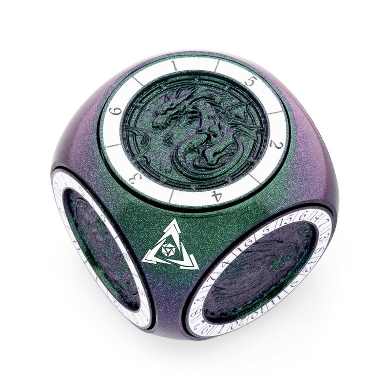 Haxtec Chameleon PurpletoGreen Spinner Dice 7in1 Color Shift DD Spinner Metal DND Dice Set DD Monster Cube Dice Goblins Valentines Day Gamer Gifts DND - Image 3