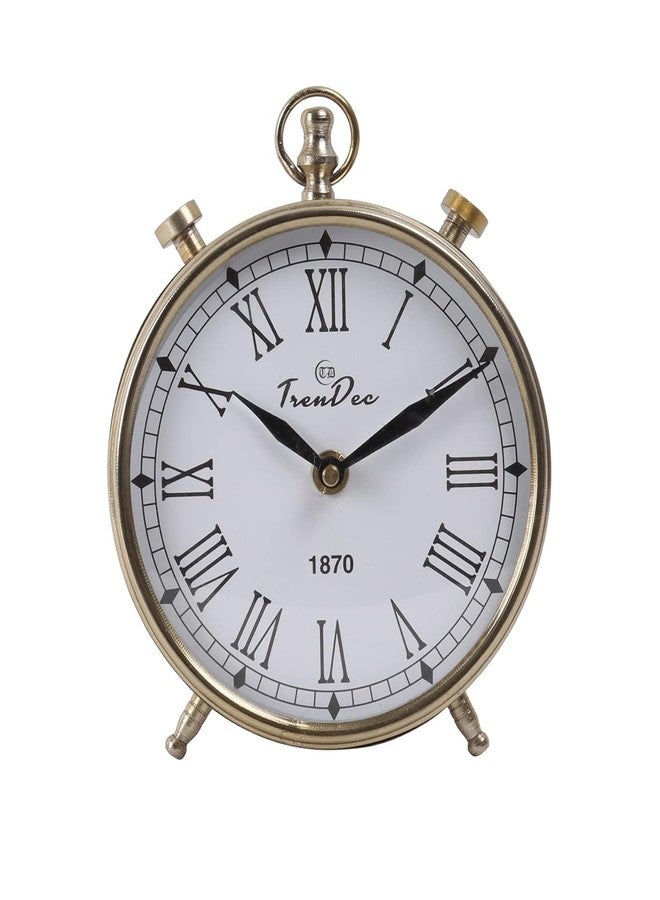 TrenDec Gold-Finished Analog Table Clock | Elegant Home & Office Decor Accent - Image 5