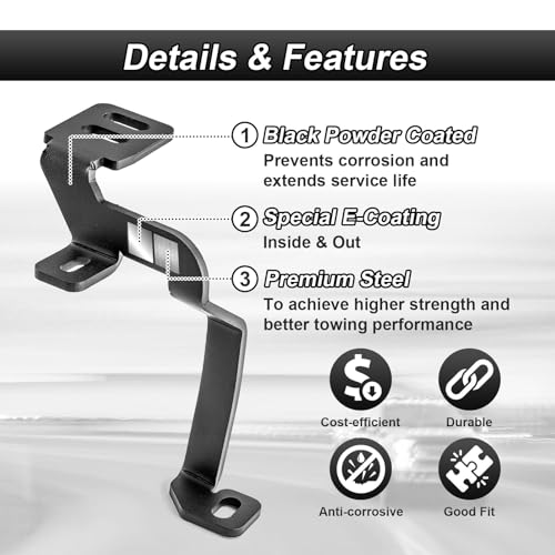ROMELACK Hood Hinge Mount Brackets Ditch LED Pods Bracket Compatible with Ford F150 2021-2023 Fit 3rd Raptor 2021-2023(No Drilling) - Image 3