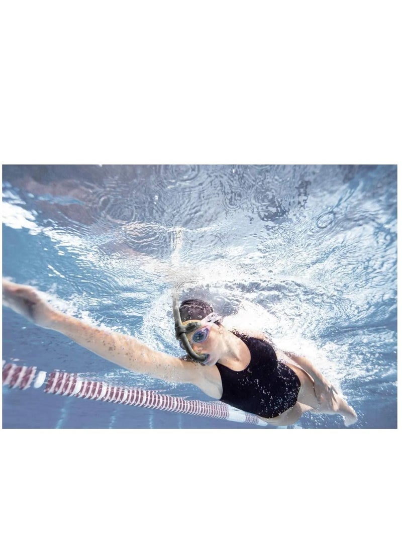 CONQUEST - Front Swimming Snorkel Breathing Tube Silicone Mouth Piece, Black - Image 1