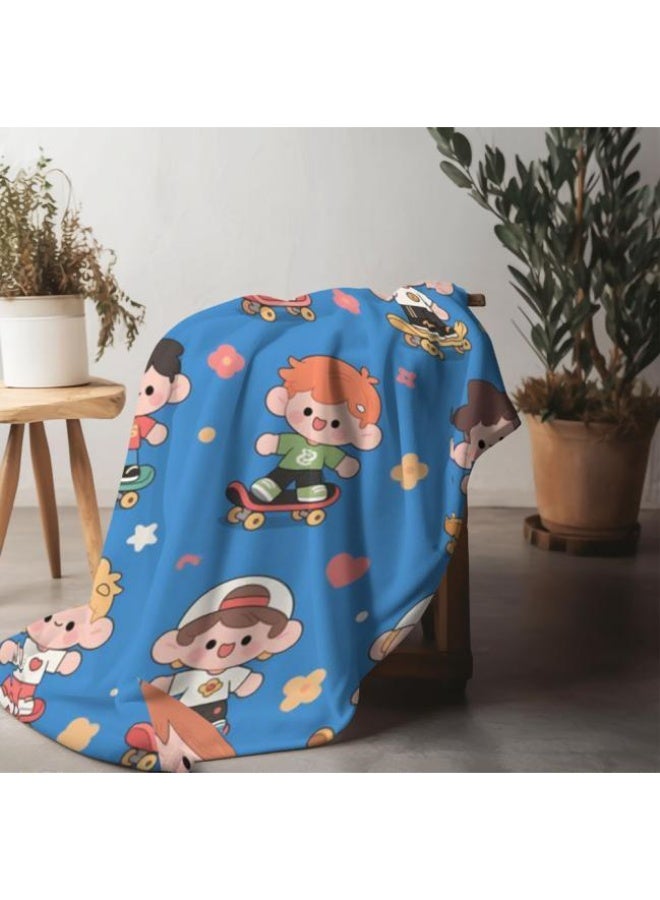 عام بطانية رقيقة من الفانيلا الكرتونية للأطفال والرضع (دافئة ومريحة، ومناسبة للنوم والألعاب) 70 سم * 100 سم - Image 5