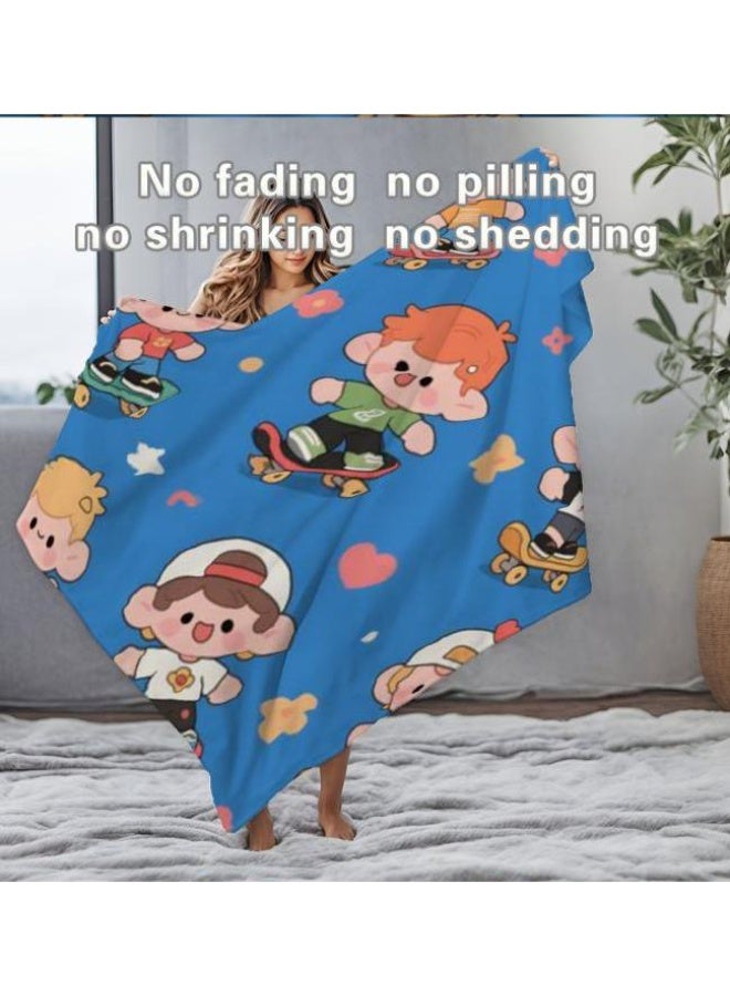 عام بطانية رقيقة من الفانيلا الكرتونية للأطفال والرضع (دافئة ومريحة، ومناسبة للنوم والألعاب) 70 سم * 100 سم - Image 3