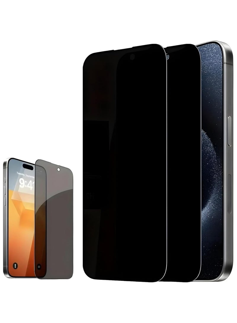 مخطوطات واقي شاشة ممتاز لهاتف IPhone، حماية الخصوصية، حماية نهائية من السقوط، تغطية كاملة ضد التجسس، واقي شاشة 9H+ زجاج مقسى يناسب معظم الجرابات (12/12Pro/6.1 بوصة) - Image 1