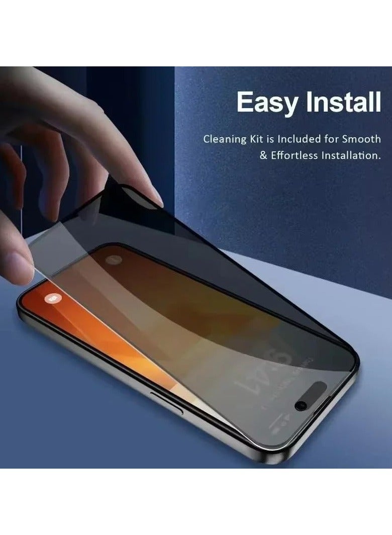 مخطوطات واقي شاشة ممتاز لهاتف IPhone، حماية الخصوصية، حماية نهائية من السقوط، تغطية كاملة ضد التجسس، واقي شاشة 9H+ زجاج مقسى يناسب معظم الجرابات (12/12Pro/6.1 بوصة) - Image 4