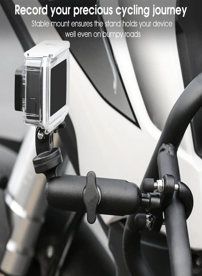 ZODUCT Action Camera Handlebar Mount Aluminium Alloy with 360° Rotate and Adjustable, Compatible with Go Pro & All Action Cameras, for Bike, Motorcycle, and Bicycle - Image 5