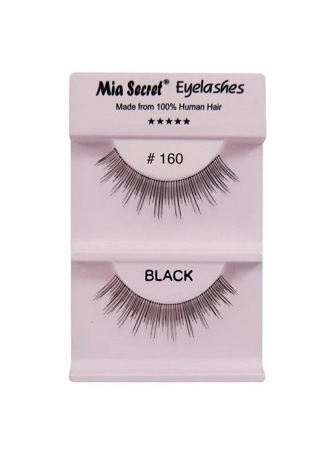 Regular Natural Eyelashes  Natural Style False Eyelash  Invisible Clear Band  Reusable And Lightweight  4 Pack (El160)