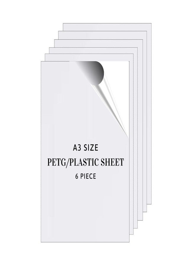 UNIXAA PETG/Plexiglass Transparent Sheet With Double Sided Peel Of Films For Photo Frame, Cricut Cutting, Crafting Projects & Etc (0.5 Micron) (A3 SIZE) - Image 1