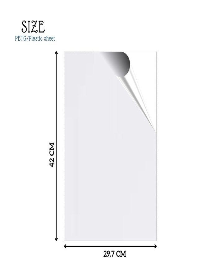 UNIXAA PETG/Plexiglass Transparent Sheet With Double Sided Peel Of Films For Photo Frame, Cricut Cutting, Crafting Projects & Etc (0.5 Micron) (A3 SIZE) - Image 5
