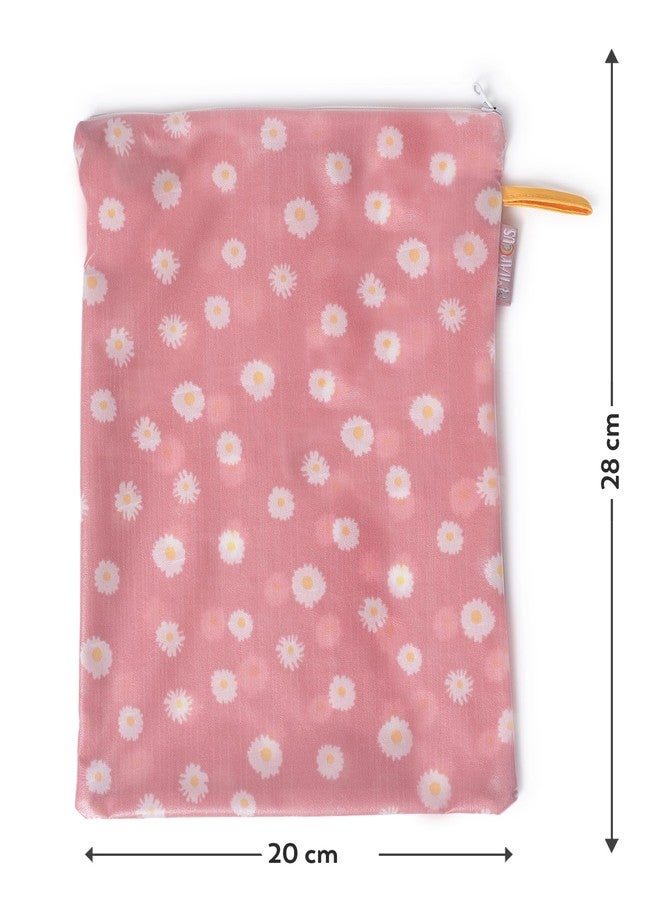 Mi Arcus Waterproof & Reusable Wet Bag with Zipper Closure for Carrying Wet Baby Innerwear/Briefs and Toiletries – Travel-Friendly, Peach - Image 2
