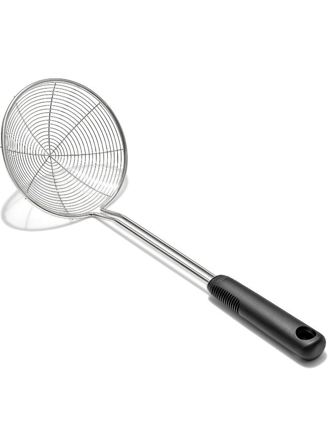 OXO مغرفة ومصفاة OXO Good Grips من الفولاذ المقاوم للصدأ، أسود - Image 1