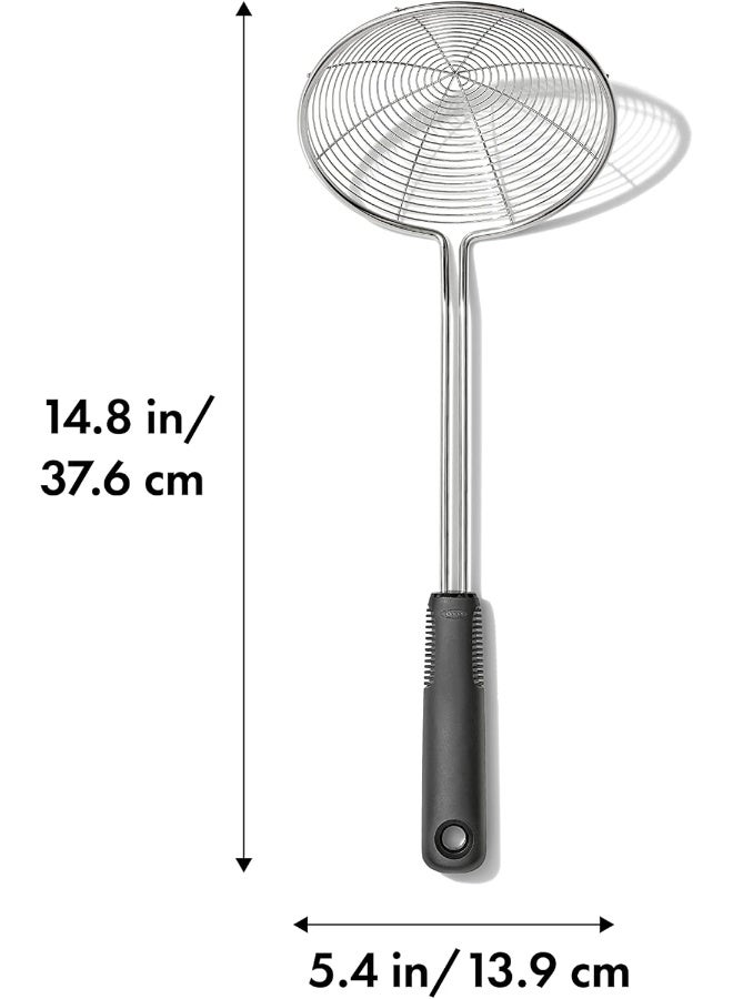 OXO مغرفة ومصفاة OXO Good Grips من الفولاذ المقاوم للصدأ، أسود - Image 2