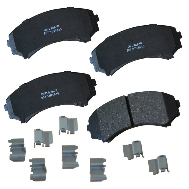 بنديكس وسادات فرامل أمامية سيراميكية من Bendix Premium SBC867 لطرازات مختارة من هوندا باسبورت وإيسوزو وأكسيوم روديو وروديو سبورت وميتسوبيشي إنديفور جرانديز ومونتيرو ومونتيرو - Image 1