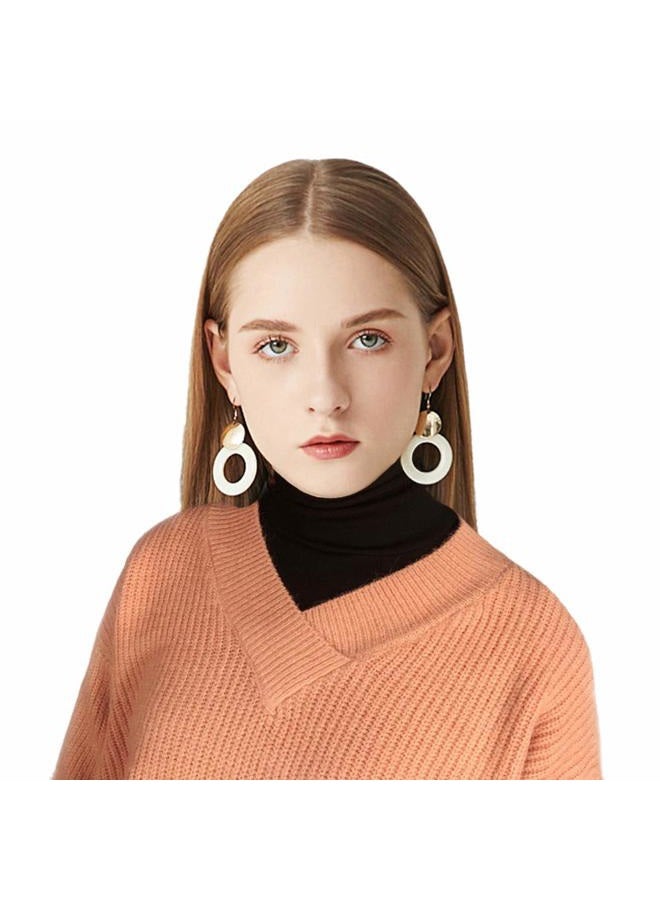 Shinywear Fake Turtleneck Dickies for Women, 2Pcs Detachable Turtleneck Collar, White Half Mock Turtlenecks,Cotton(2 Pcs,Solid Color - Image 5