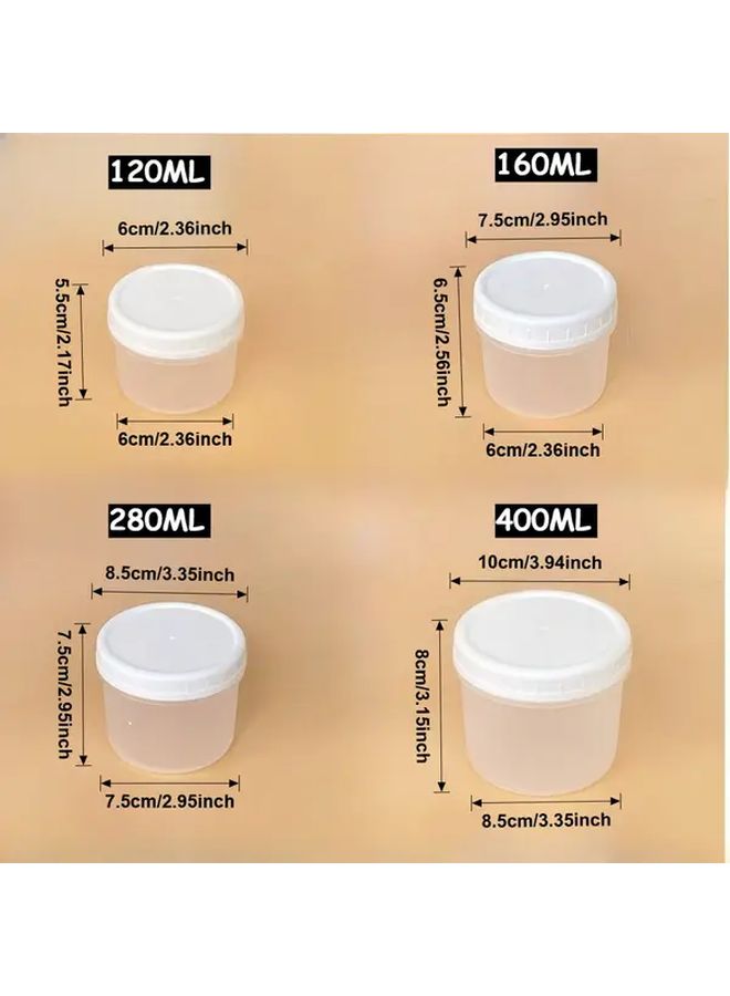 10pcs 9.47oz Sealed Overnight Oats Containers Airtight Leakproof Food Storage Jars With Lid Stackable Design For Cereal Salad Cake Jam Party Refrigerator Safe Kitchen Restaurant Office Use - Image 2