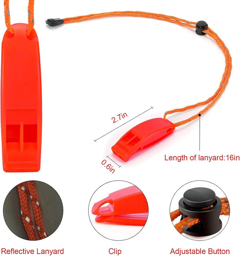 Hipat Whistle, Super Loud Emergency Whistle with Lanyard, Ideal for Boating, Swimming, Kayaking, Water Survival, Hiking, Camping - Image 3