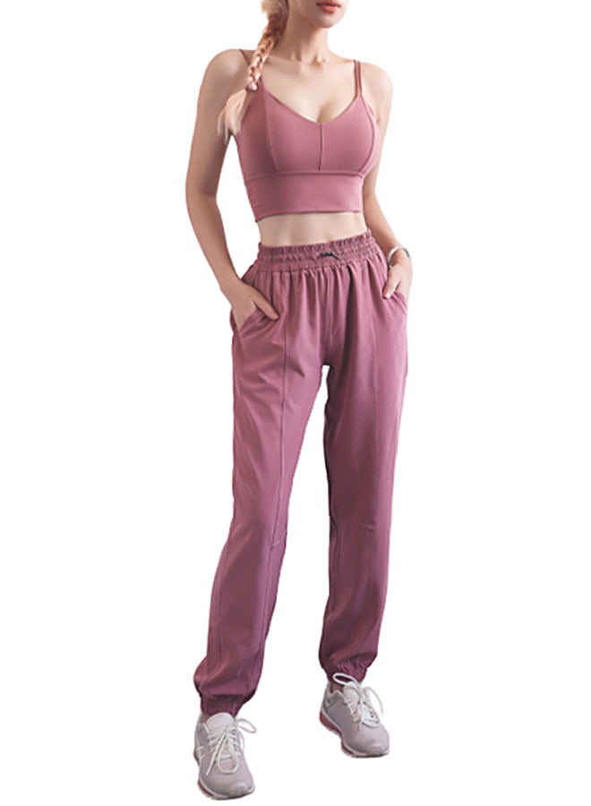 Solid Pocket Detail Joggers Pink - Image 4