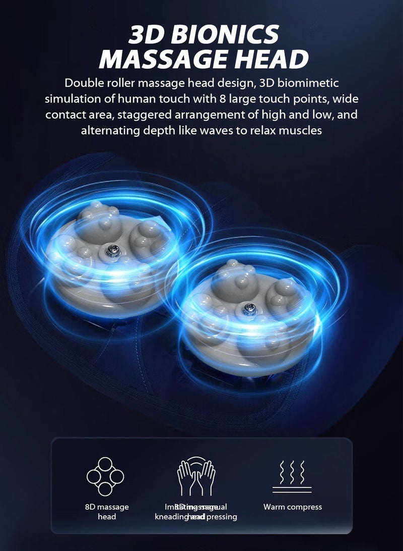 HomarKet Electric Foot Massager Shiatsu Heat Kneading Massage Hot Compress Deep Relaxation Relieve Fatigue Foot Spa Electric Calf Massager Machine For Pain Relief And Improving Blood Circulation - Image 3