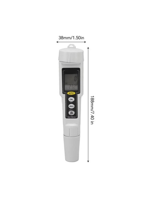 Digital Salinity Tester Portable Waterproof High Accuracy LCD Salinity Meter for Seawater Aquarium Mariculture
