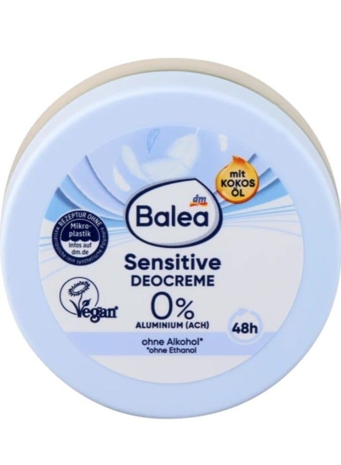 Balea Sensitive Deodorant Cream, 48h Protection, Vegan, Aluminum-Free, Alcohol-Free - Image 1