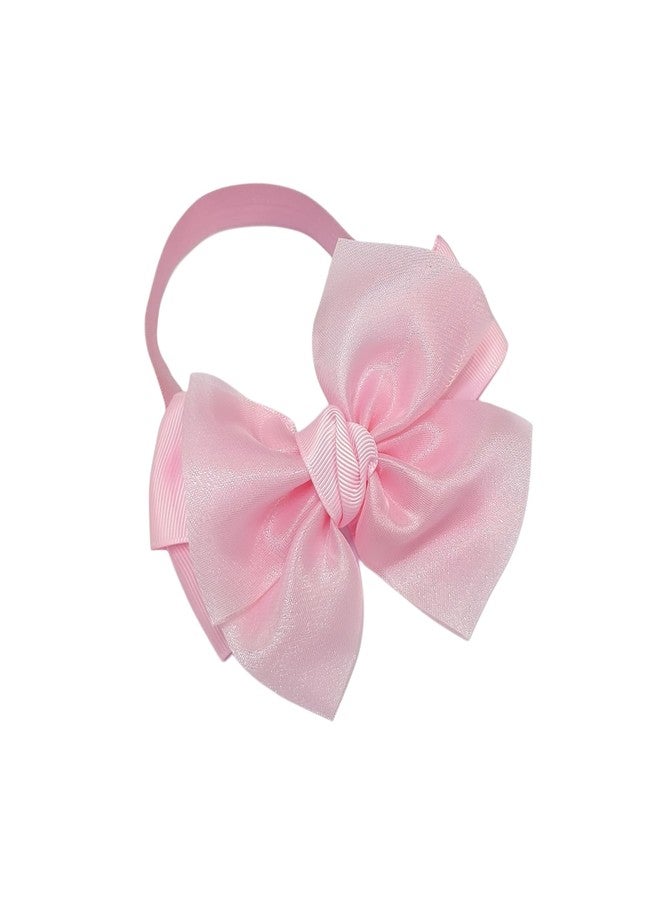 Fairytale Big Bow Headband Hair band Satin Large Bow Hair Accessories For Girls, Kids. (Light Pink, Standard) - Image 1