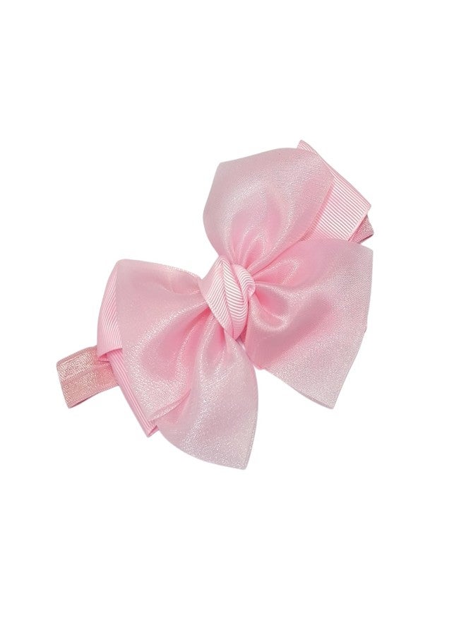 Fairytale Big Bow Headband Hair band Satin Large Bow Hair Accessories For Girls, Kids. (Light Pink, Standard) - Image 2