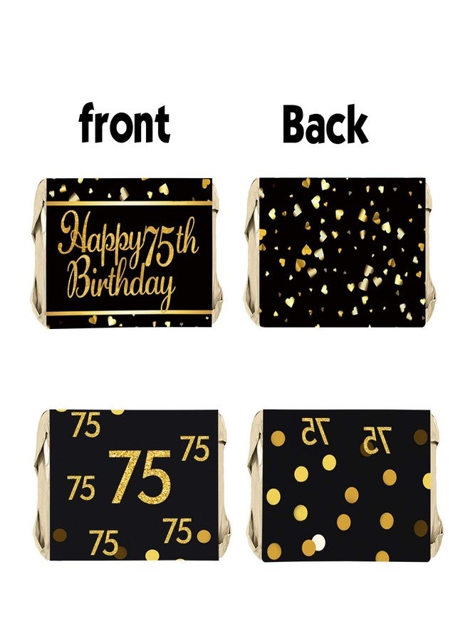 PANHUI 75th Birthday Party Mini Candy Bar Wrappers - 75th Birthday Party Decor - 45 Stickers - Image 5